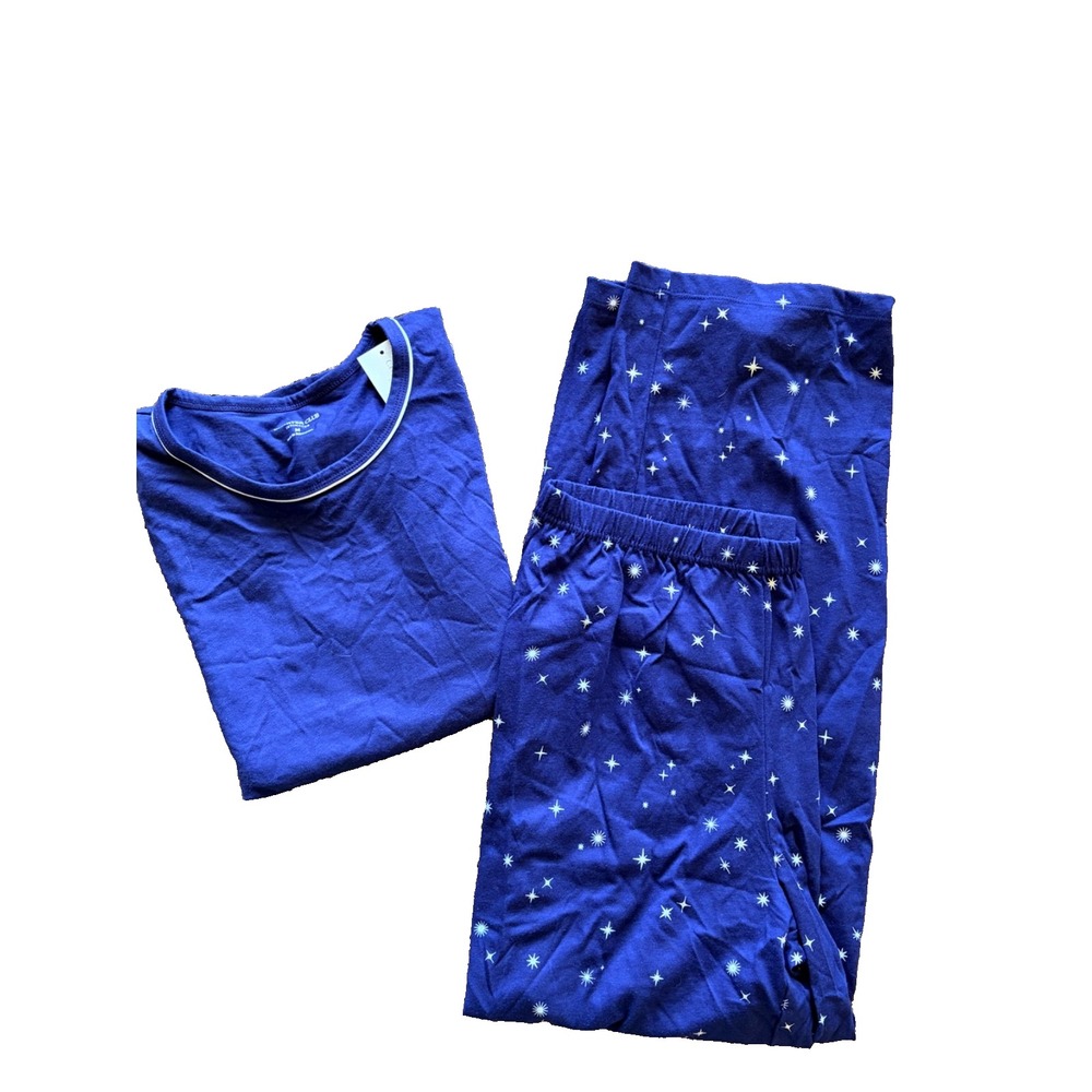 Charter Club Intimates Navy Blue Stars Celestial 2pc Pajama Sleep Lounge Set NWT